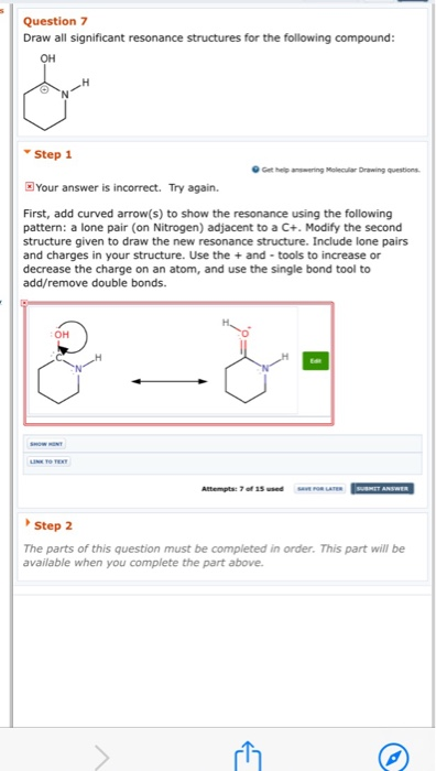 Solved Question Draw All Significant Resonance Structures Chegg Com