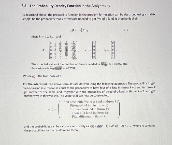 3.1 The Probability Density Function in the | Chegg.com