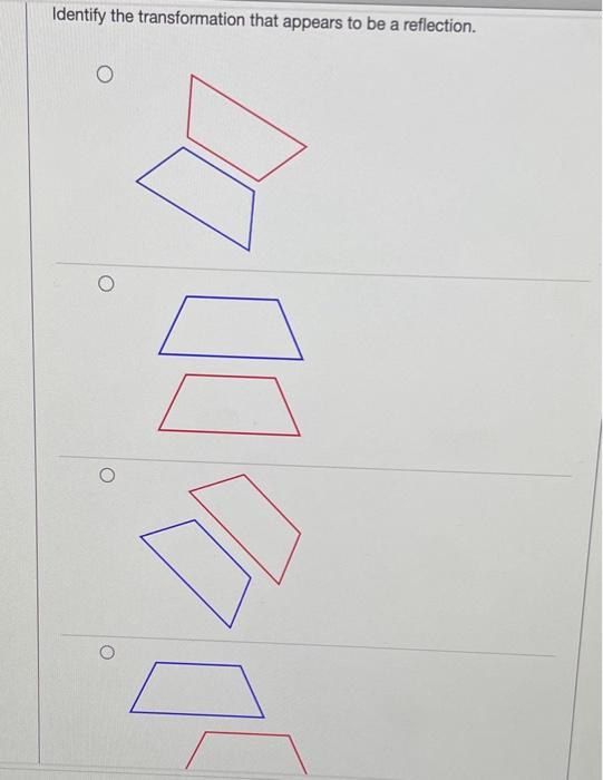 Solved Identify the transformation that appears to be a | Chegg.com
