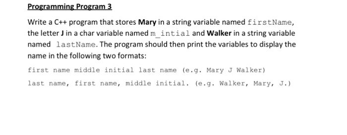 Solved Programming Program 3 Write a C++ program that stores | Chegg.com
