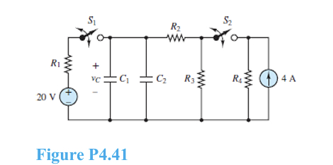 Solved For the circuit shown in Figure P4.41, ﻿assume that | Chegg.com