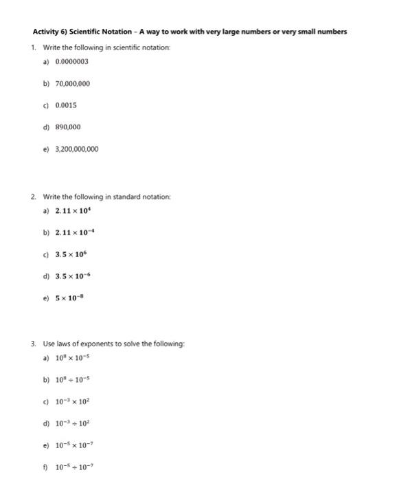 Scientific Notation - Writing Large Numbers 
