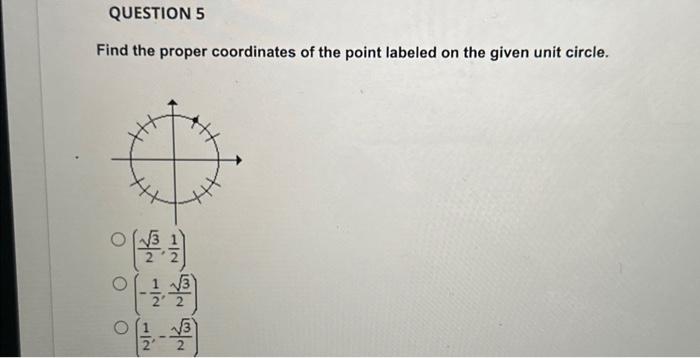 Solved Find the proper coordinates of the point labeled on | Chegg.com