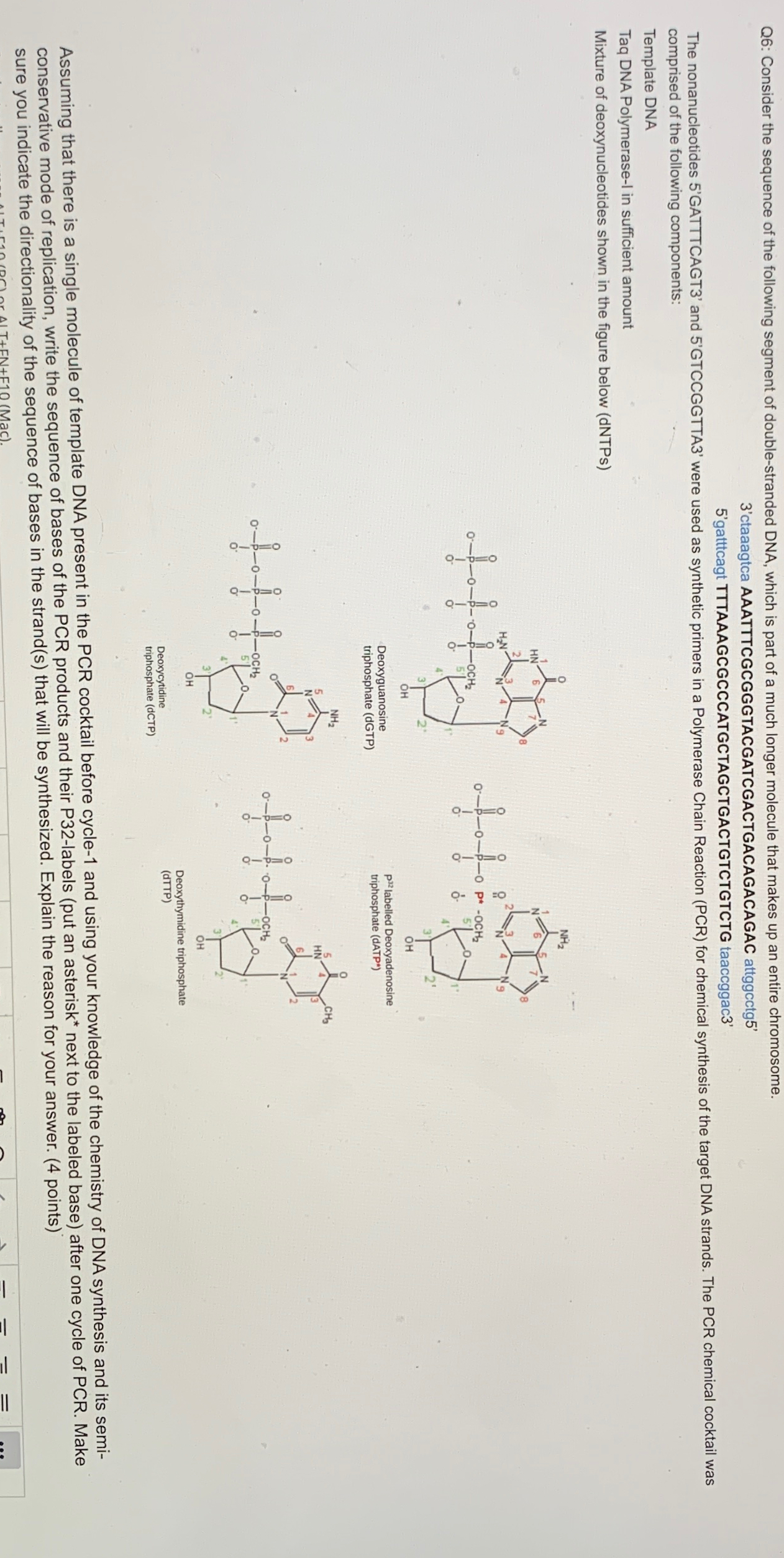 Solved Q6: Consider the sequence of the following segment of | Chegg.com