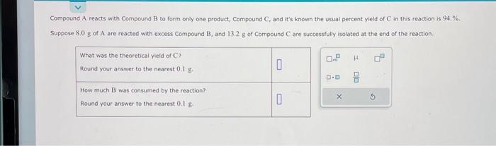 Solved Compound A reacts with Compound B to form only one | Chegg.com