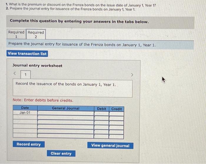 Solved Tableau DA 10-1 (Static): Quick Study, Recording bond | Chegg.com