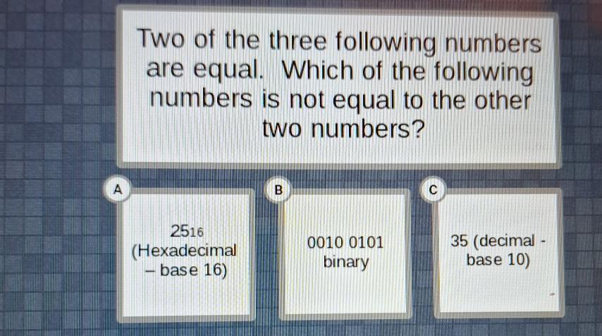 which of the following numbers is equal to 1 2 0.333