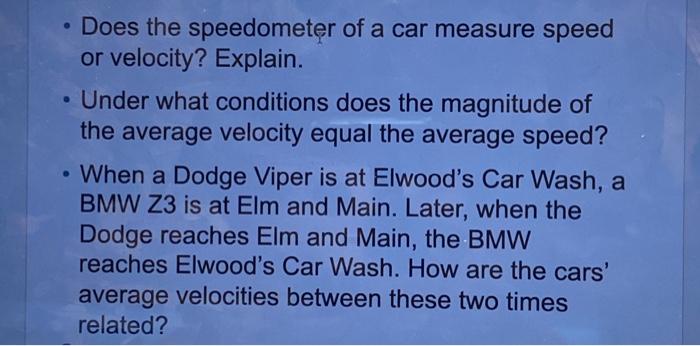 Why Does a Speedometer Measure Speed?  