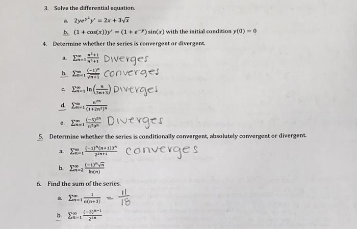 Solved I need answers to the following with an explanation | Chegg.com