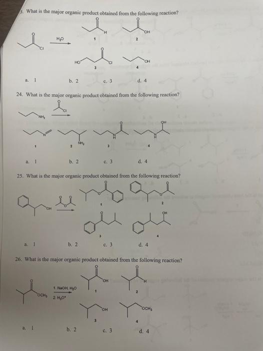 Solved 3. What is the major organic product obtained from | Chegg.com