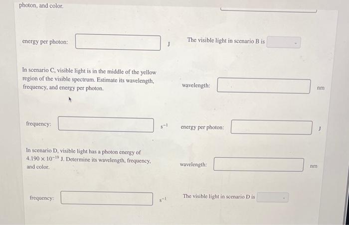 visible light photon energy range