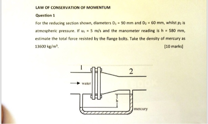 Solved LAW OF CONSERVATION OF MOMENTUM Question 1 For The | Chegg.com