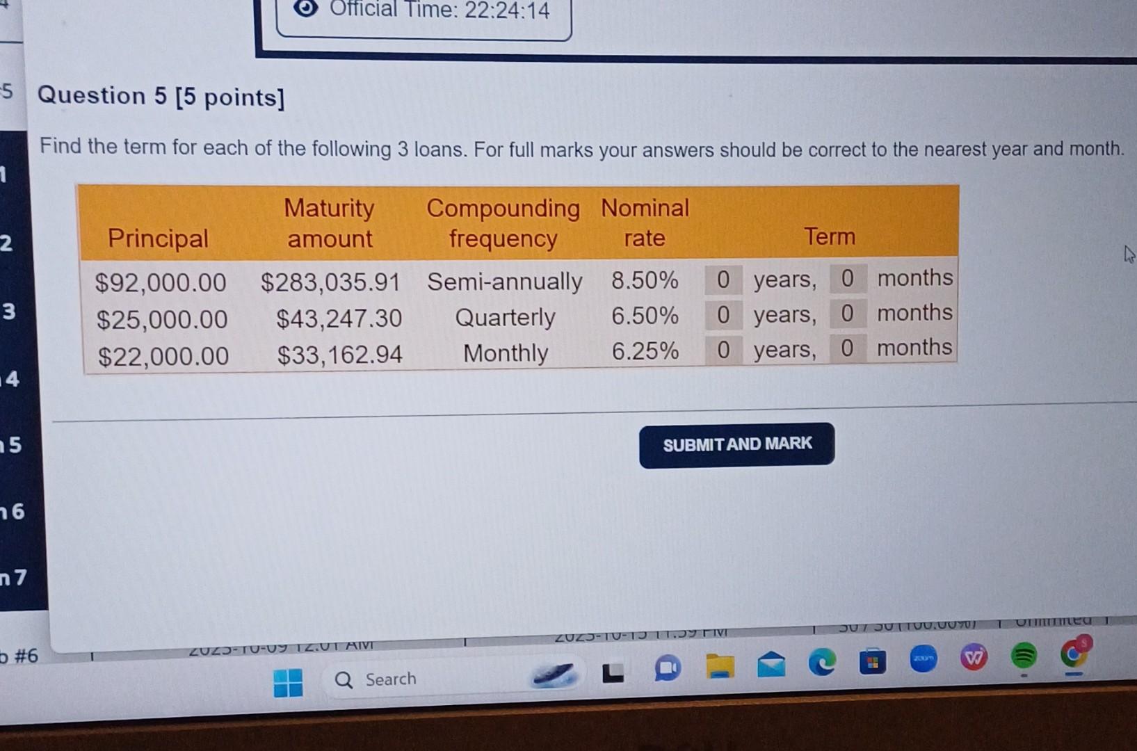 Solved 5 Question 5 [5 points] Find the term for each of the | Chegg.com