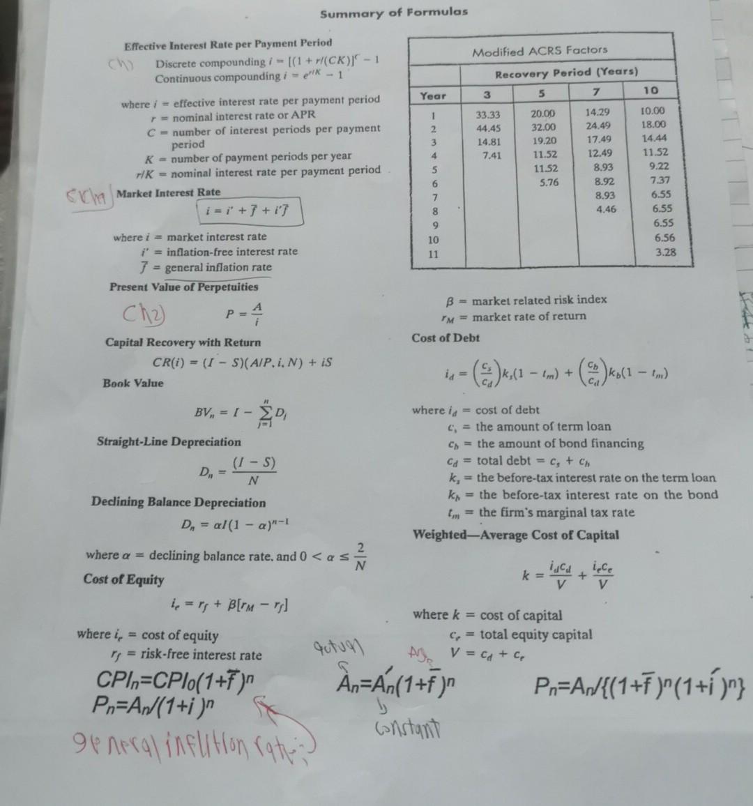Solved Please solve using the attached formulas and show | Chegg.com