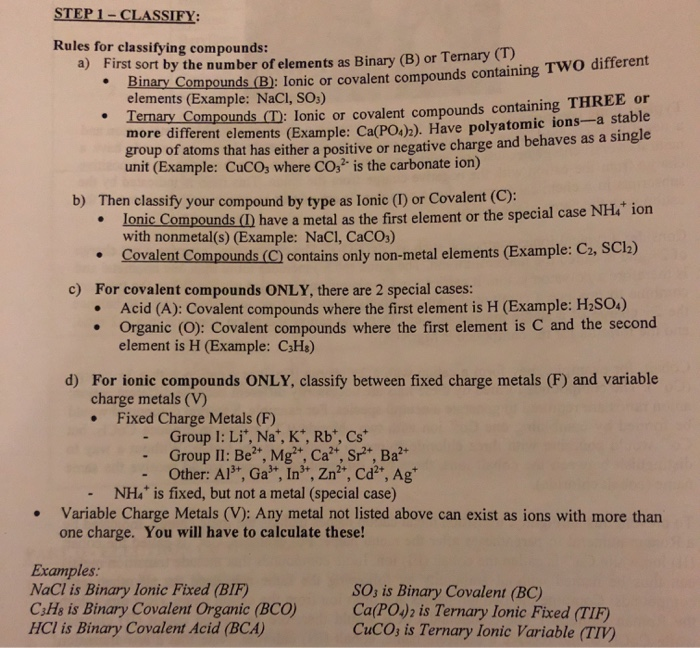 Solved Exercise 1 Read Step 1 Classify Of The Procedur