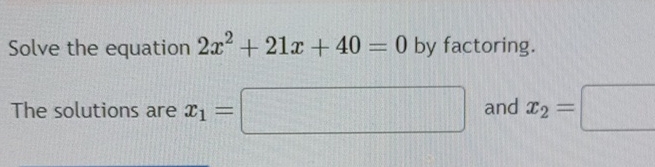 solve by factoring x 2 10x 21 0