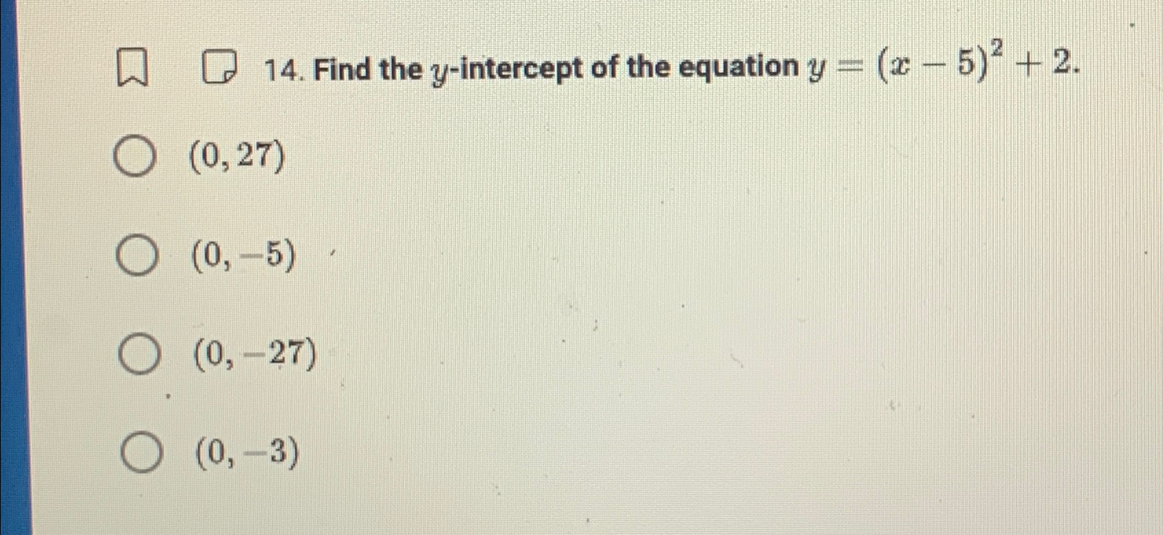 Solved Find The Y-intercept Of The Equation | Chegg.com