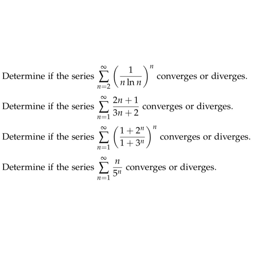 Solved Determine If The Series \\\\sum (n=2)^(\\\\infty ) 