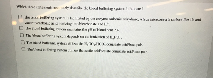 Solved Which three statements accurately describe the blood | Chegg.com