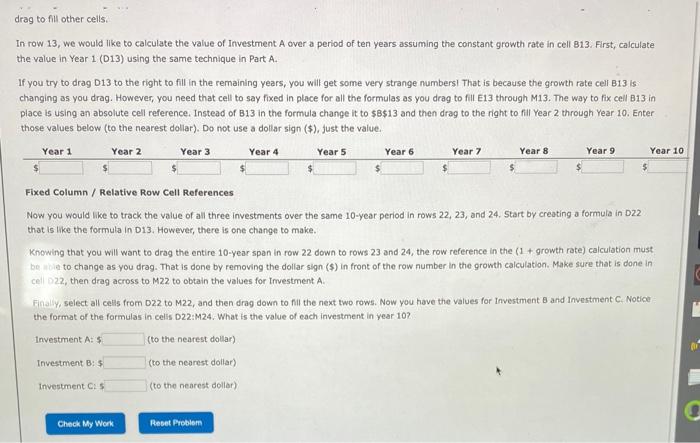Solved A Microsoft Excel spreadsheet is laid out in a grid | Chegg.com