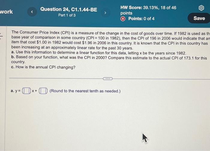 Solved The Consumer Price Index (CPI) Is A Measure Of The | Chegg.com