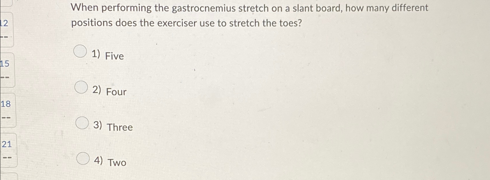 Solved When performing the gastrocnemius stretch on a slant | Chegg.com