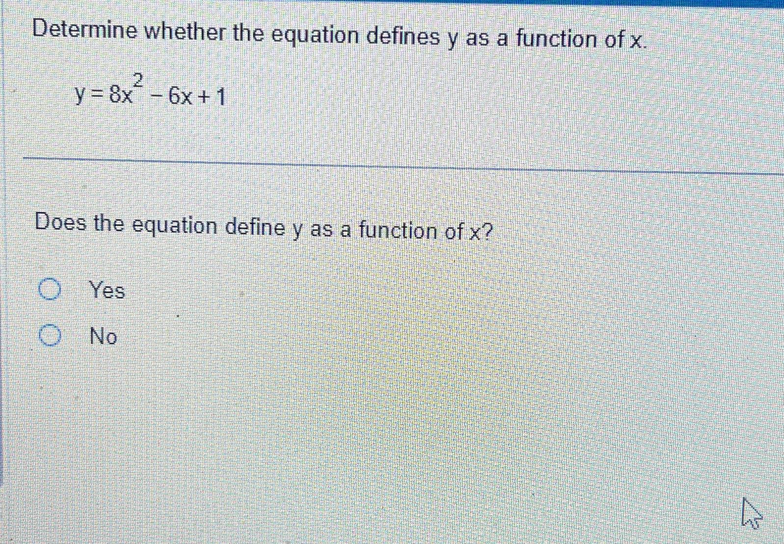 Solved Determine whether the equation defines y ﻿as a | Chegg.com