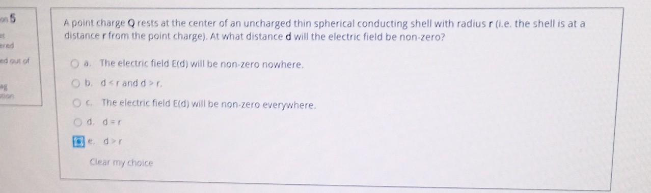 Solved A Point Charge Q Rests At The Center Of An Uncharged | Chegg.com