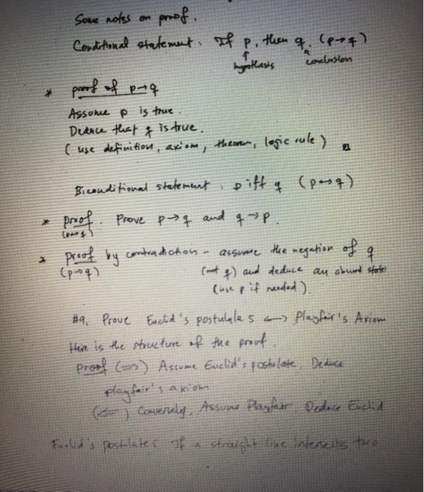 Solved Problem 9 Show that Playfair's Axiom--through a given | Chegg.com