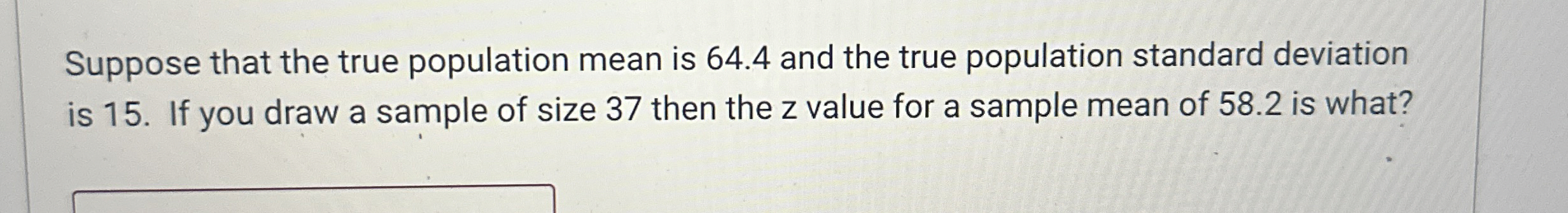 Solved Suppose that the true population mean is 64.4 ﻿and | Chegg.com