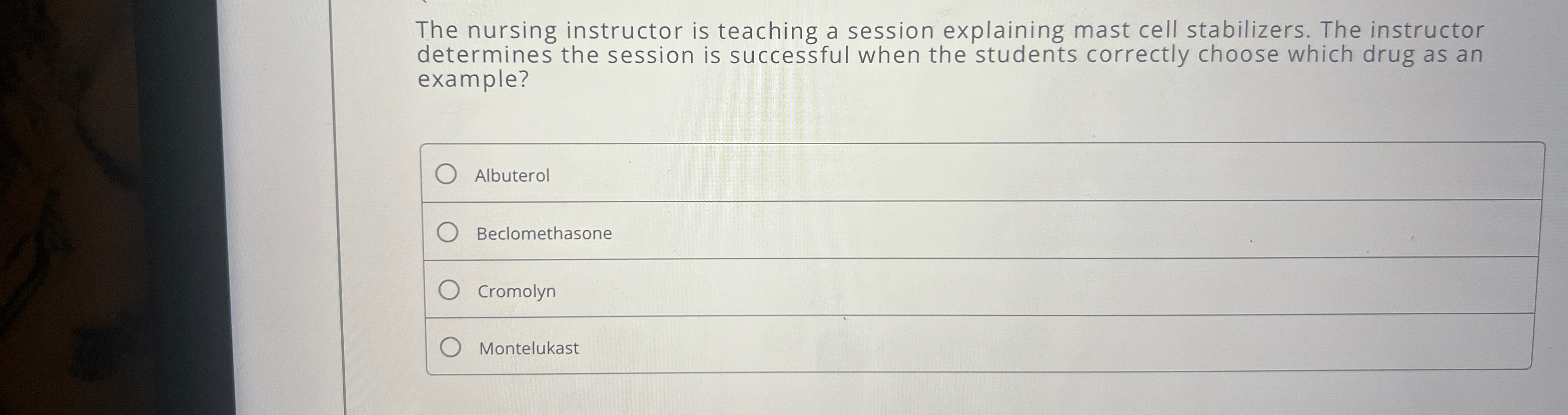 Solved The nursing instructor is teaching a session