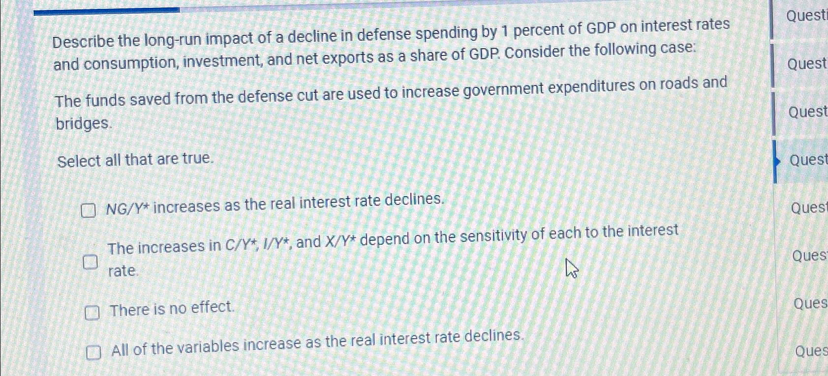 Solved Describe the long-run impact of a decline in defense | Chegg.com