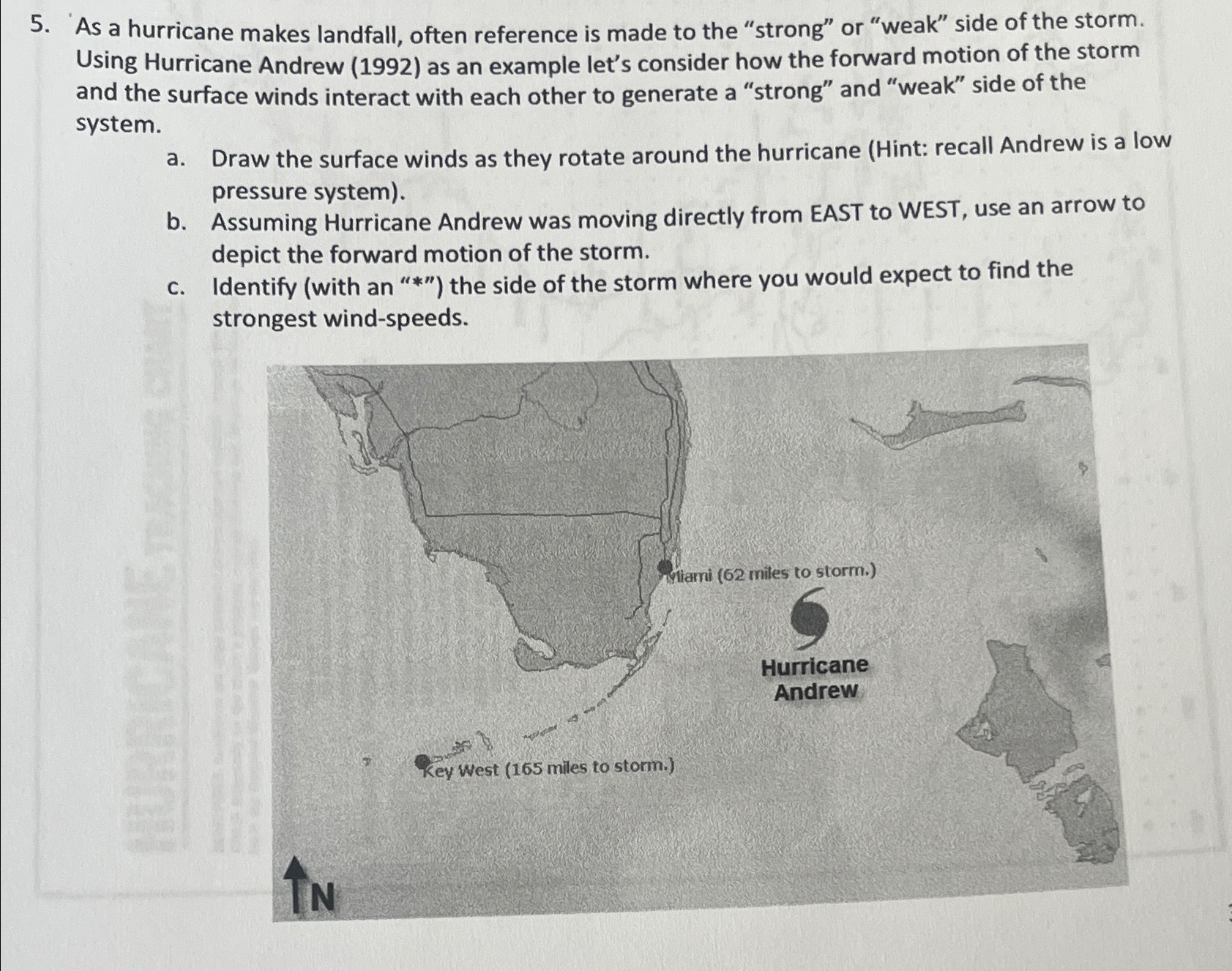 Solved 'As A Hurricane Makes Landfall, Often Reference Is | Chegg.com