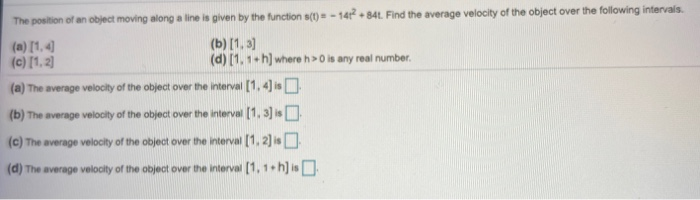 Solved The position of an object moving along a line is | Chegg.com