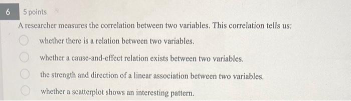 Solved A researcher measures the correlation between two | Chegg.com