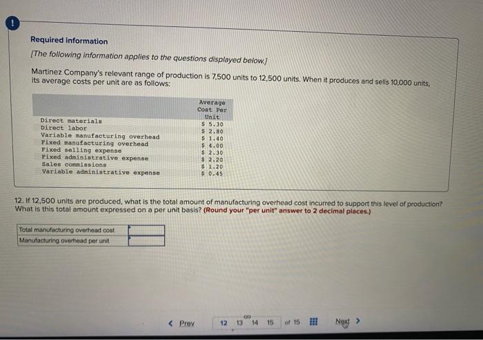 Solved Required information [The following information | Chegg.com