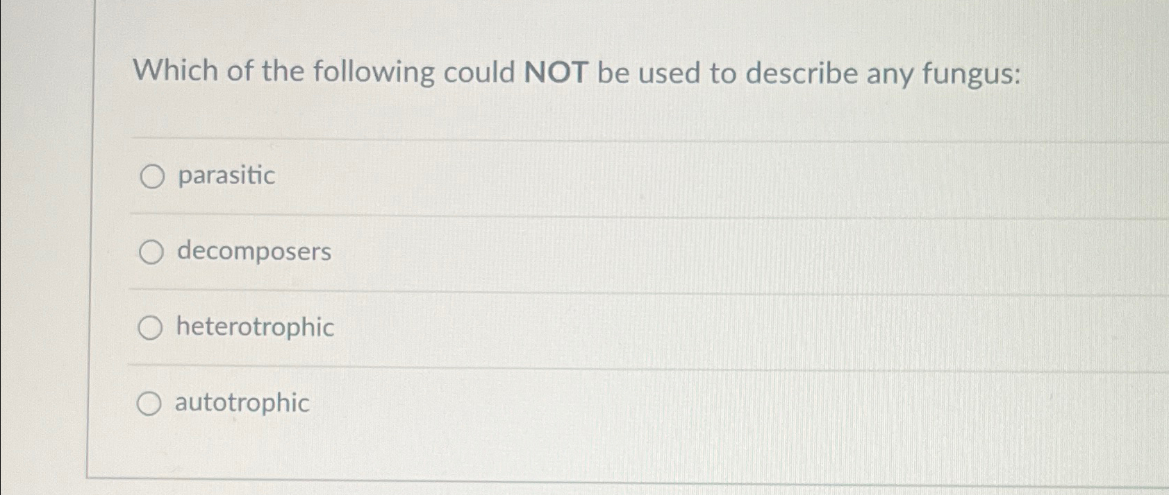 Solved Which of the following could NOT be used to describe | Chegg.com