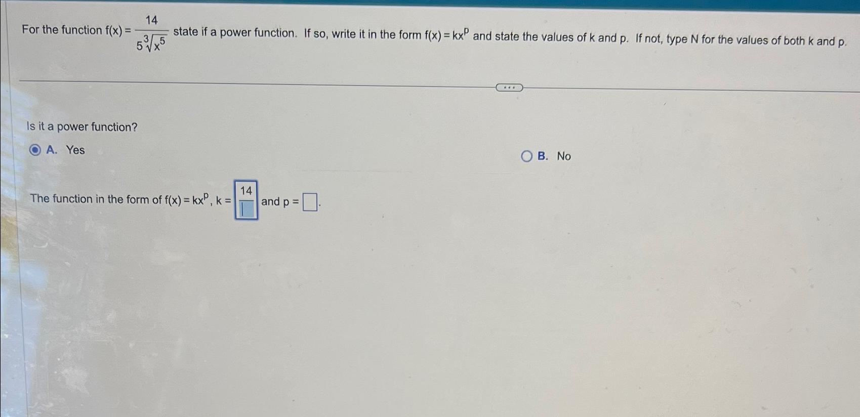 solved-for-the-function-f-x-14-5-root-3-x-5-chegg
