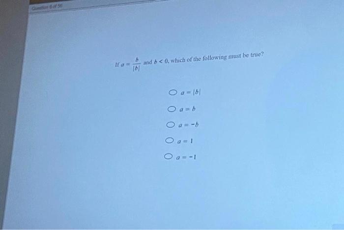 Solved If A=∣b∣b And B