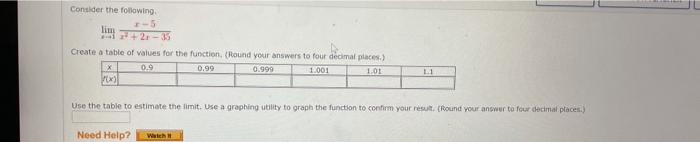 Solved Consider the following Create a table of values for | Chegg.com