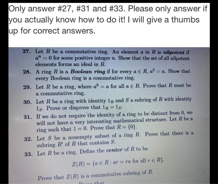 Solved Only answer #27, #31 and #33. Please only answer if | Chegg.com