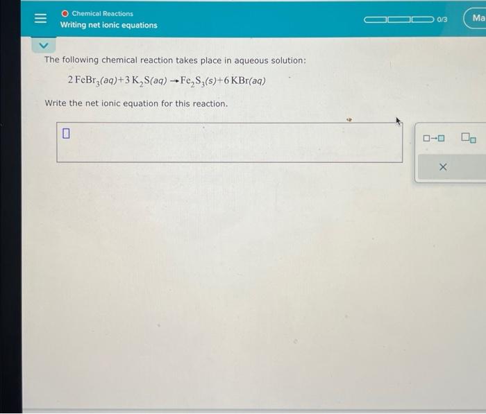 Solved the following chemical reaction takes place in | Chegg.com