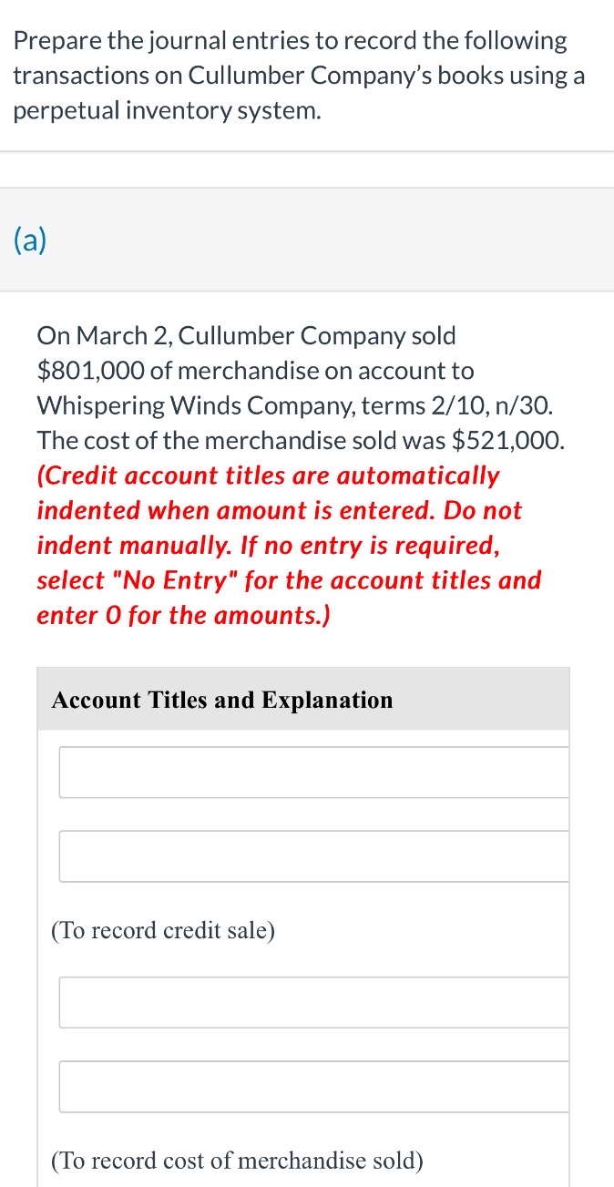 Solved Prepare the journal entries to record the following | Chegg.com