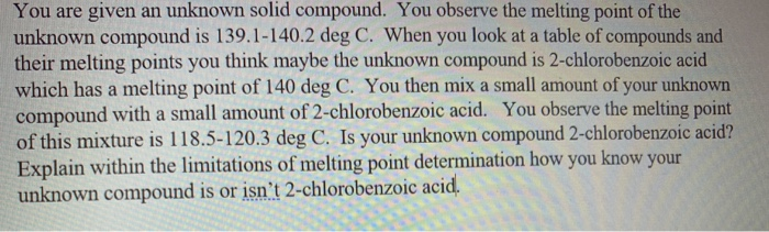 Solved You are given an unknown solid compound. You observe | Chegg.com