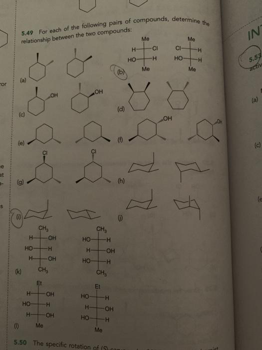 Solved 5.49 For each of the following pairs of compounds, | Chegg.com