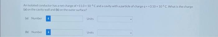 Solved An isolated conductor has a net charge of +11.0×10−6C | Chegg.com