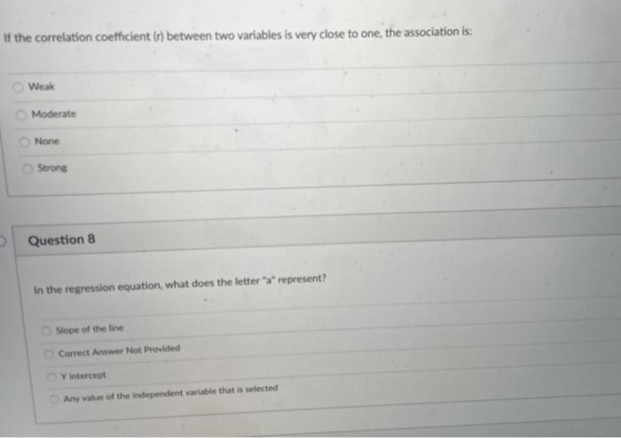 Solved If the correlation coefficient in between two | Chegg.com