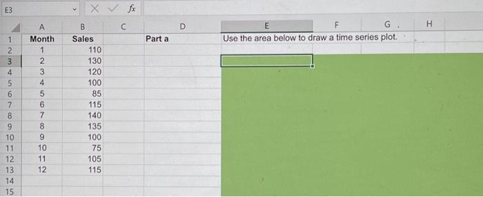 E3 12 2 34 5 6 7 8 9 10 11 12 13 2345 14 15 A Month | Chegg.com