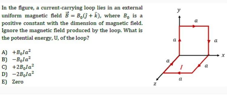 Solved In the figure, a current-carrying loop lies in an | Chegg.com