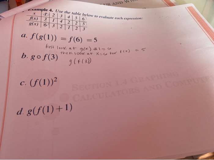 Solved Use the table below to evaluate the expression: X 1 2 | Chegg.com